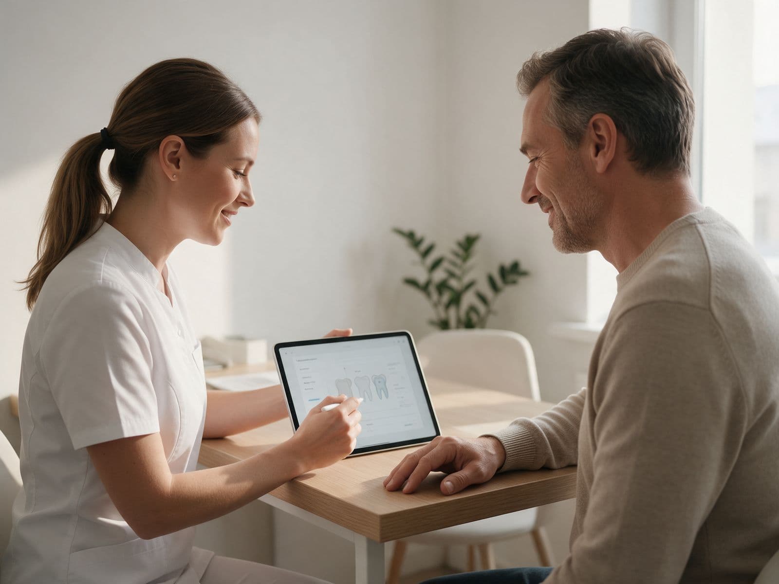 Sesión de trabajo en una clínica dental